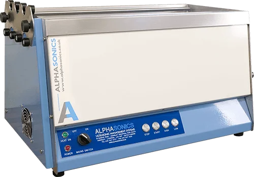 Image of the Alphansonic Melanie Standing anilox cleaning system 5 Tank Lengths Available: 23.6", 27.9", 35.4", 47.2" and 54.3"